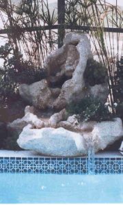 Three piece poolside fountain, Orlando, FL